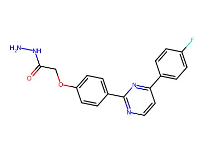 2-{4-[4-(4-Fluorophenyl)-2-pyrimidinyl]phenoxy}acetohydrazide structure