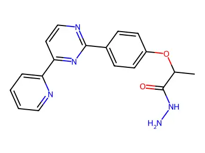 2-{4-[4-(2-Pyridinyl)-2-pyrimidinyl]phenoxy}propanohydrazide structure