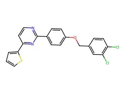 2-{4-[(3,4-Dichlorobenzyl)oxy]phenyl}-4-(2-thienyl)pyrimidine structure