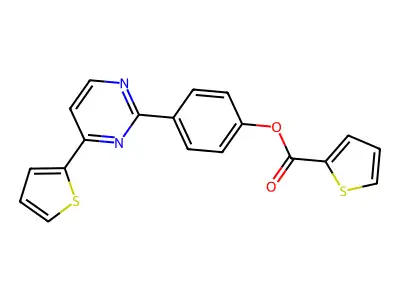 4-[4-(2-Thienyl)-2-pyrimidinyl]phenyl 2-thiophenecarboxylate structure