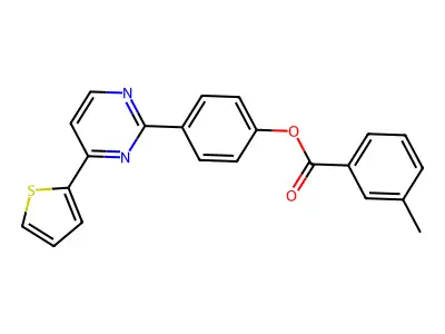 4-[4-(2-Thienyl)-2-pyrimidinyl]phenyl 3-methylbenzenecarboxylate structure