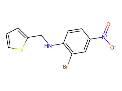 2-bromo-4-nitro-N-(2-thienylmethyl)aniline structure