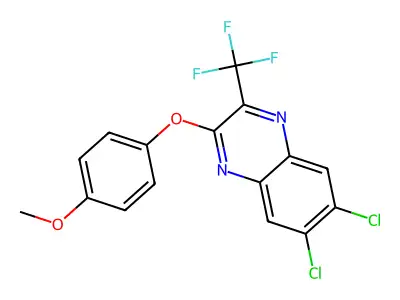 6,7-Dichloro-2-(4-methoxyphenoxy)-3-(trifluoromethyl)quinoxaline structure
