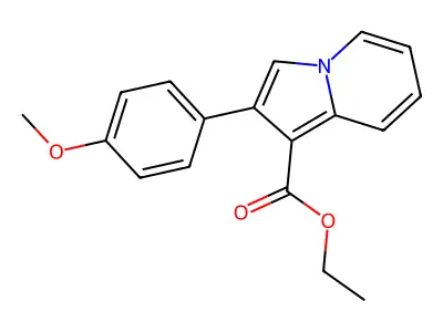 Ethyl 2-(4-methoxyphenyl)indolizine-1-carboxylate structure
