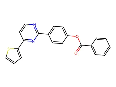 4-[4-(2-Thienyl)-2-pyrimidinyl]phenyl benzenecarboxylate structure