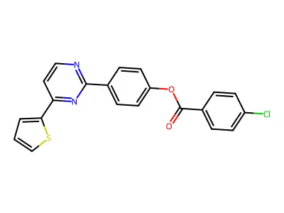 4-[4-(2-Thienyl)-2-pyrimidinyl]phenyl 4-chlorobenzenecarboxylate structure