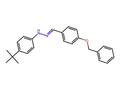 4-tert-butyl-N-[(4-phenylmethoxyphenyl)methylideneamino]aniline structure
