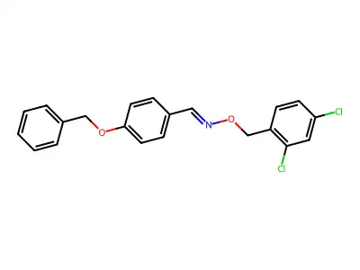 N-[(2,4-dichlorophenyl)methoxy]-1-(4-phenylmethoxyphenyl)methanimine structure
