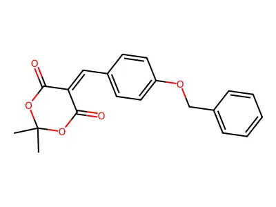 5-{[4-(Benzyloxy)phenyl]methylene}-2,2-dimethyl-1,3-dioxane-4,6-dione structure