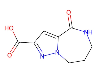 4-oxo-4H,5H,6H,7H,8H-pyrazolo(1,5-a)(1,4)diazepine-2-carboxylic acid structure