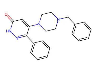 5-(4-benzylpiperazino)-6-phenyl-3(2H)-pyridazinone structure