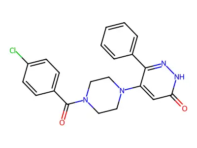 5-[4-(4-chlorobenzoyl)piperazino]-6-phenyl-3(2H)-pyridazinone structure