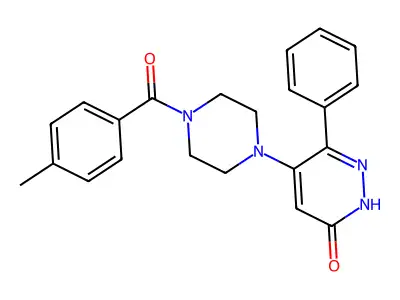 5-[4-(4-methylbenzoyl)piperazino]-6-phenyl-3(2H)-pyridazinone structure