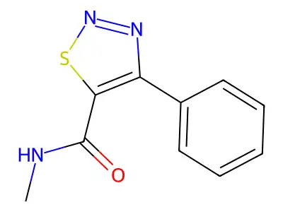 N-methyl-4-phenyl-1,2,3-thiadiazole-5-carboxamide structure
