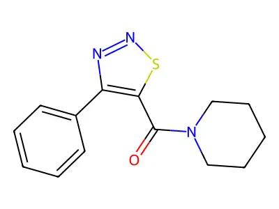 (4-Phenyl-1,2,3-thiadiazol-5-yl)(piperidino)methanone structure