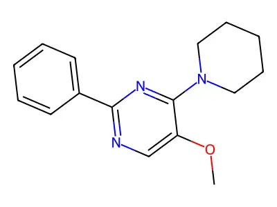 5-Methoxy-2-phenyl-4-piperidinopyrimidine structure