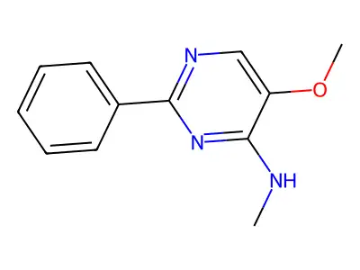 5-methoxy-N-methyl-2-phenylpyrimidin-4-amine structure