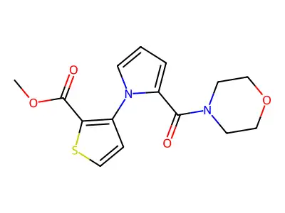 methyl 3-[2-(morpholinocarbonyl)-1H-pyrrol-1-yl]-2-thiophenecarboxylate structure