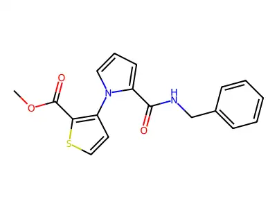 methyl 3-{2-[(benzylamino)carbonyl]-1H-pyrrol-1-yl}-2-thiophenecarboxylate structure