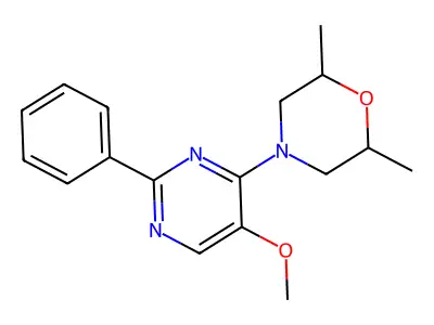 4-(5-Methoxy-2-phenyl-4-pyrimidinyl)-2,6-dimethylmorpholine structure