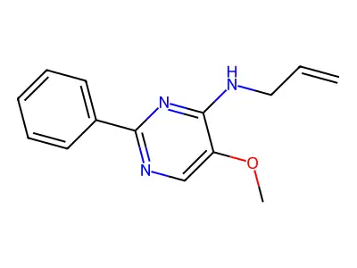 N-allyl-5-methoxy-2-phenyl-4-pyrimidinamine structure