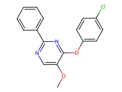 4-(4-Chlorophenoxy)-5-methoxy-2-phenylpyrimidine structure