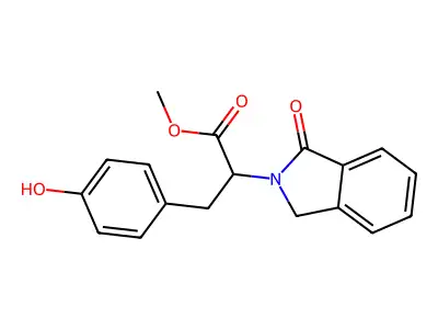 methyl 3-(4-hydroxyphenyl)-2-(1-oxo-1,3-dihydro-2H-isoindol-2-yl)propanoate structure