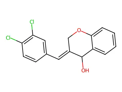 3-[(3,4-dichlorophenyl)methylidene]-4H-chromen-4-ol structure