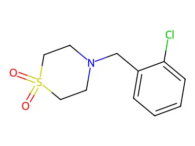 4-(2-Chlorobenzyl)-1lambda~6~,4-thiazinane-1,1-dione structure