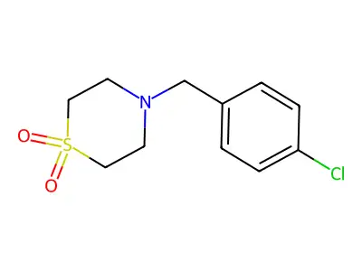 4-(4-Chlorobenzyl)-1lambda~6~,4-thiazinane-1,1-dione structure