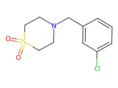 4-(3-Chlorobenzyl)-1lambda~6~,4-thiazinane-1,1-dione structure