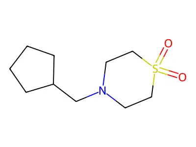 4-(Cyclopentylmethyl)-1,4-thiazinane 1,1-dioxide structure