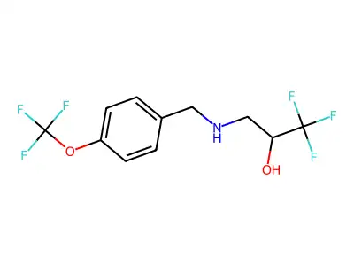1,1,1-Trifluoro-3-{[4-(trifluoromethoxy)benzyl]amino}-2-propanol structure