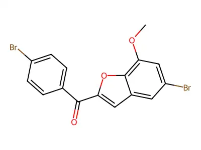 (5-Bromo-7-methoxy-1-benzofuran-2-yl)(4-bromophenyl)methanone structure