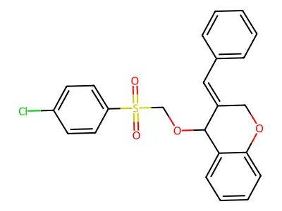 3-benzylidene-4-[(4-chlorophenyl)sulfonylmethoxy]chroman structure