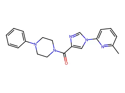 [1-(6-methyl-2-pyridinyl)-1H-imidazol-4-yl](4-phenylpiperazino)methanone structure