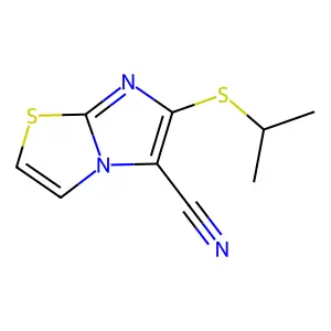 6-(Isopropylsulfanyl)imidazo[2,1-b][1,3]thiazole-5-carbonitrile structure