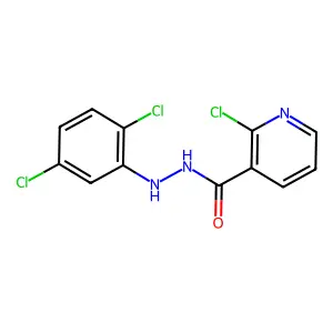 2-chloro-N'-(2,5-dichlorophenyl)nicotinohydrazide structure