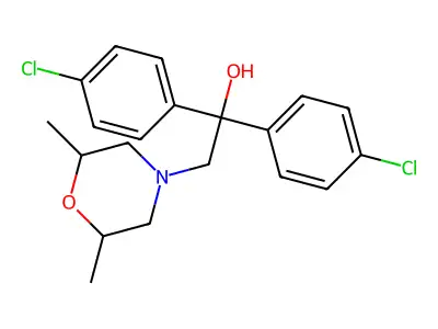 1,1-Bis(4-chlorophenyl)-2-(2,6-dimethylmorpholino)-1-ethanol structure