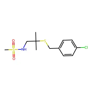 N-{2-[(4-chlorobenzyl)sulfanyl]-2-methylpropyl}methanesulfonamide structure