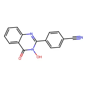 4-(3-Hydroxy-4-oxo-3,4-dihydro-2-quinazolinyl)benzenecarbonitrile structure