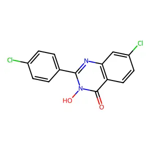 7-chloro-2-(4-chlorophenyl)-3-hydroxy-4(3H)-quinazolinone structure