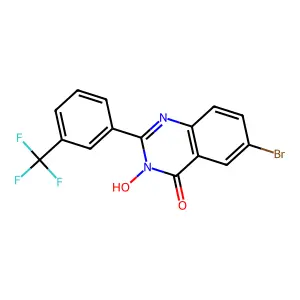 6-bromo-3-hydroxy-2-[3-(trifluoromethyl)phenyl]-4(3H)-quinazolinone structure