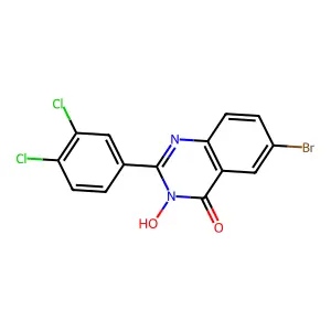 6-bromo-2-(3,4-dichlorophenyl)-3-hydroxy-4(3H)-quinazolinone structure