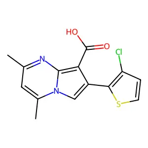 7-(3-Chlorothiophen-2-yl)-2,4-dimethylpyrrolo[1,2-a]pyrimidine-8-carboxylic acid structure