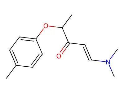 1-(Dimethylamino)-4-(4-methylphenoxy)pent-1-en-3-one structure
