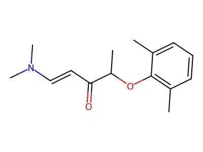 1-(Dimethylamino)-4-(2,6-dimethylphenoxy)pent-1-en-3-one structure