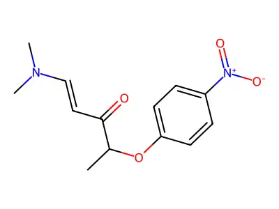 1-(Dimethylamino)-4-(4-nitrophenoxy)pent-1-en-3-one structure