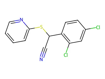 2-(2,4-Dichlorophenyl)-2-(2-pyridinylsulfanyl)acetonitrile structure