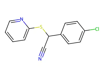 2-(4-Chlorophenyl)-2-(2-pyridinylsulfanyl)acetonitrile structure